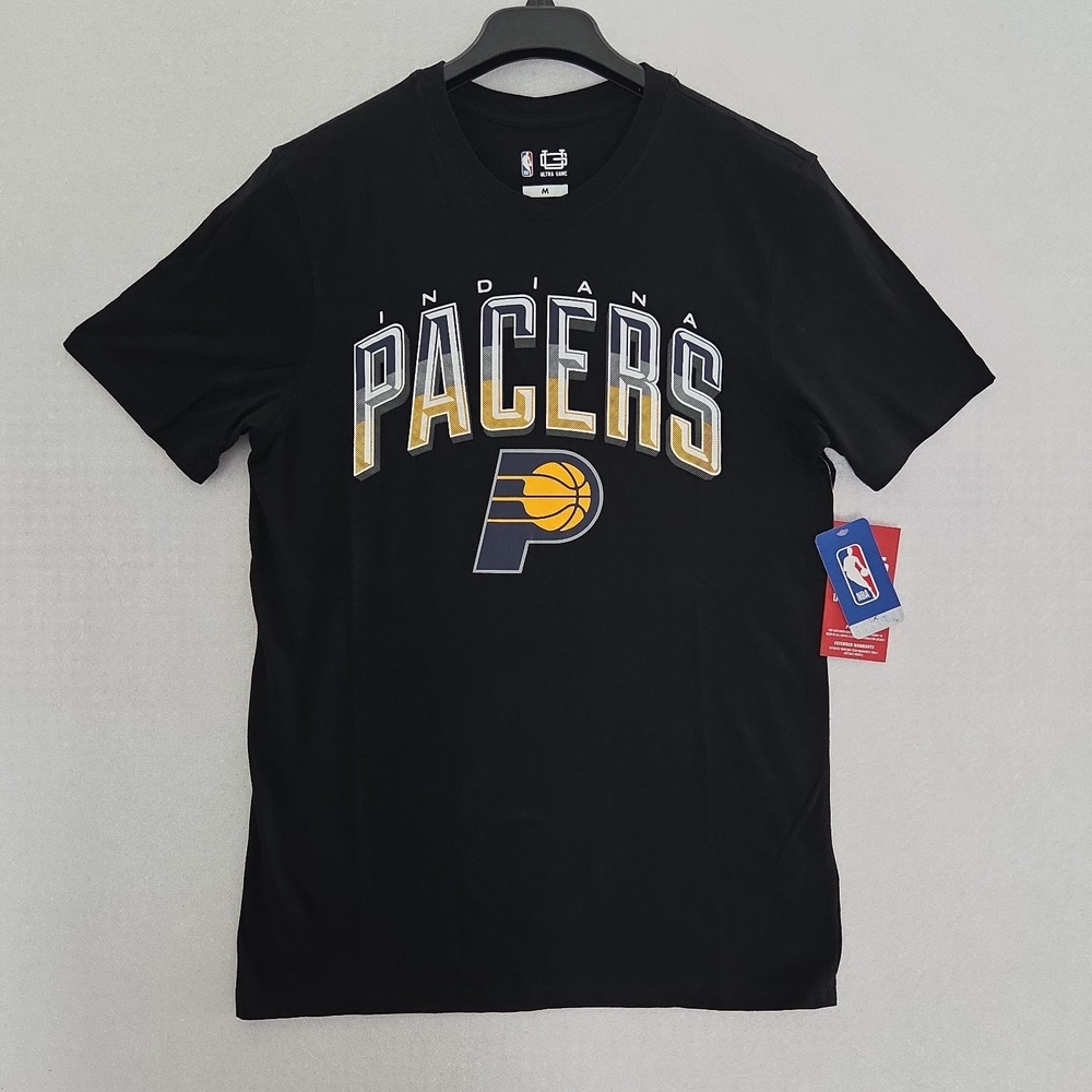 NWT- Ultra Game NBA Indiana Pacers Men's T-Shirt Navy Black Size Medium